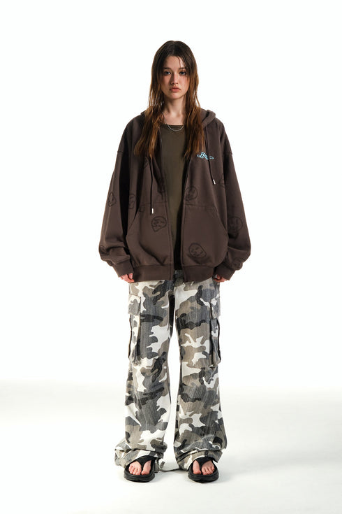 Beaster Little Ghost Face Logo Jacket-Brown